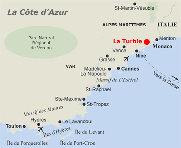 Villes de la Riviéra, Côte d'Azur